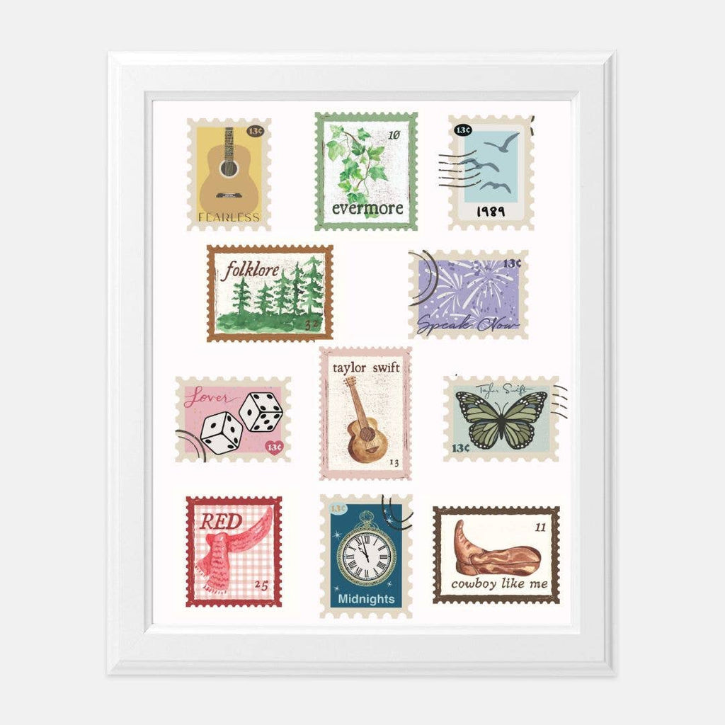 Taylor Swift Eras Stamps Sticker Pack Art Print for Sale by stickersisters